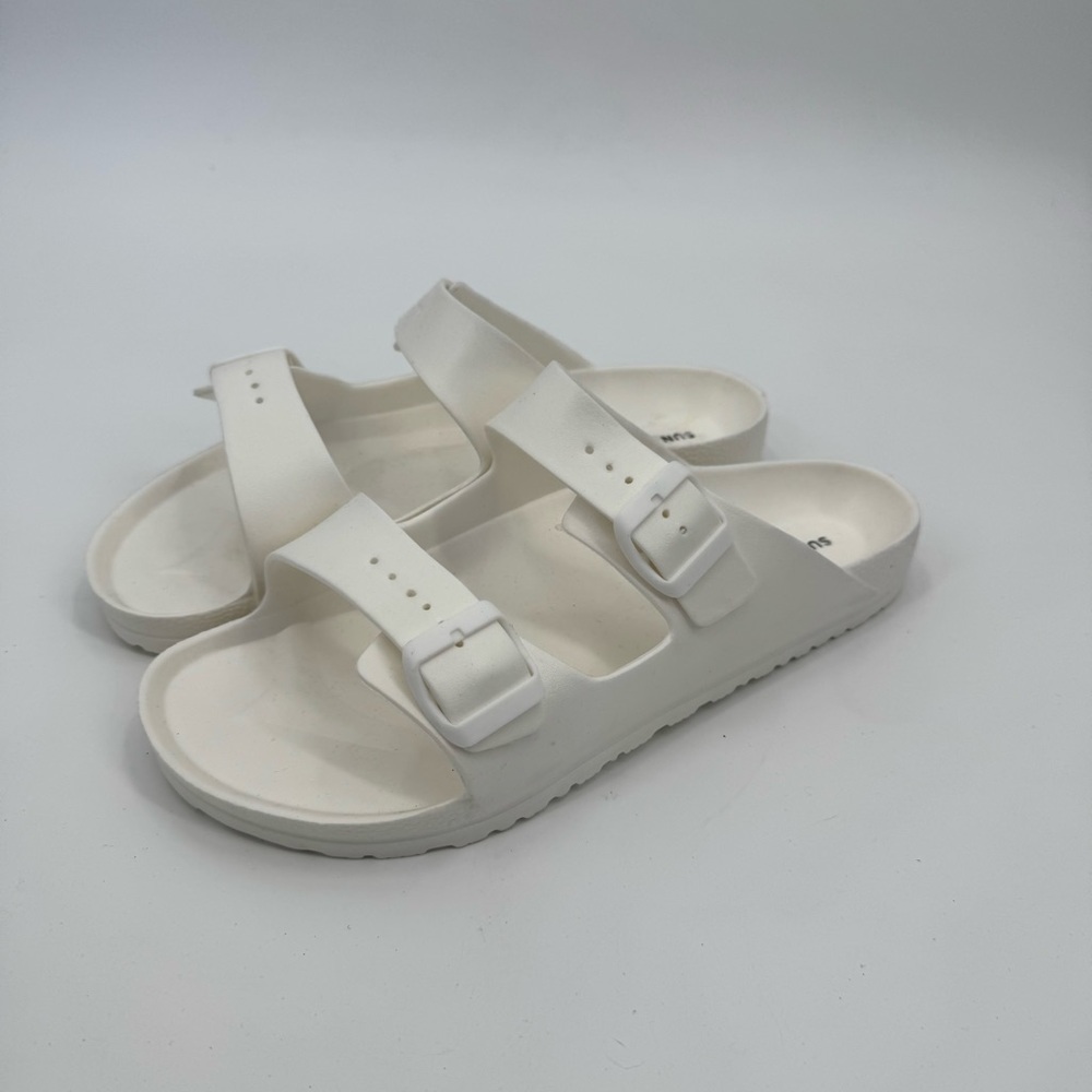 Sun + Stone Men's White Jude Slip-On Sandals Size US 12 - Picture 3 of 9